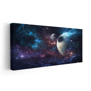 Planets And Galaxy Canvas Wall Art