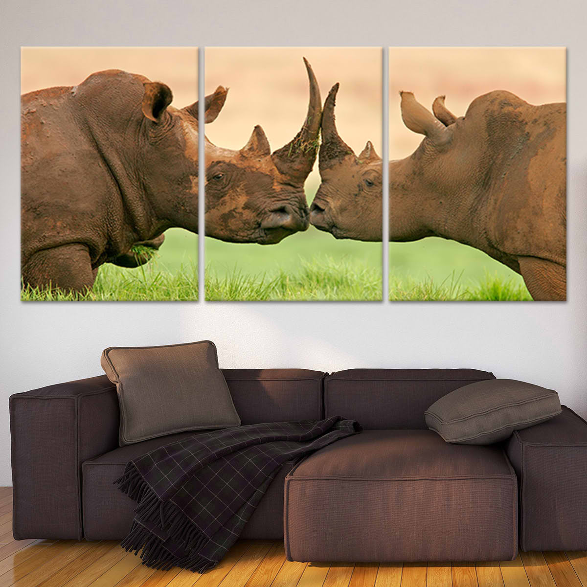 Loving Rhinos Wall Art Canvas-Stunning Canvas Prints