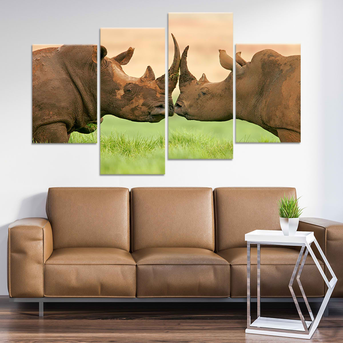 Loving Rhinos Wall Art Canvas-Stunning Canvas Prints