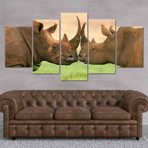 Loving Rhinos Wall Art Canvas-Stunning Canvas Prints