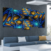 Psychedelic Blue Abstract Wall Art Canvas-Stunning Canvas Prints