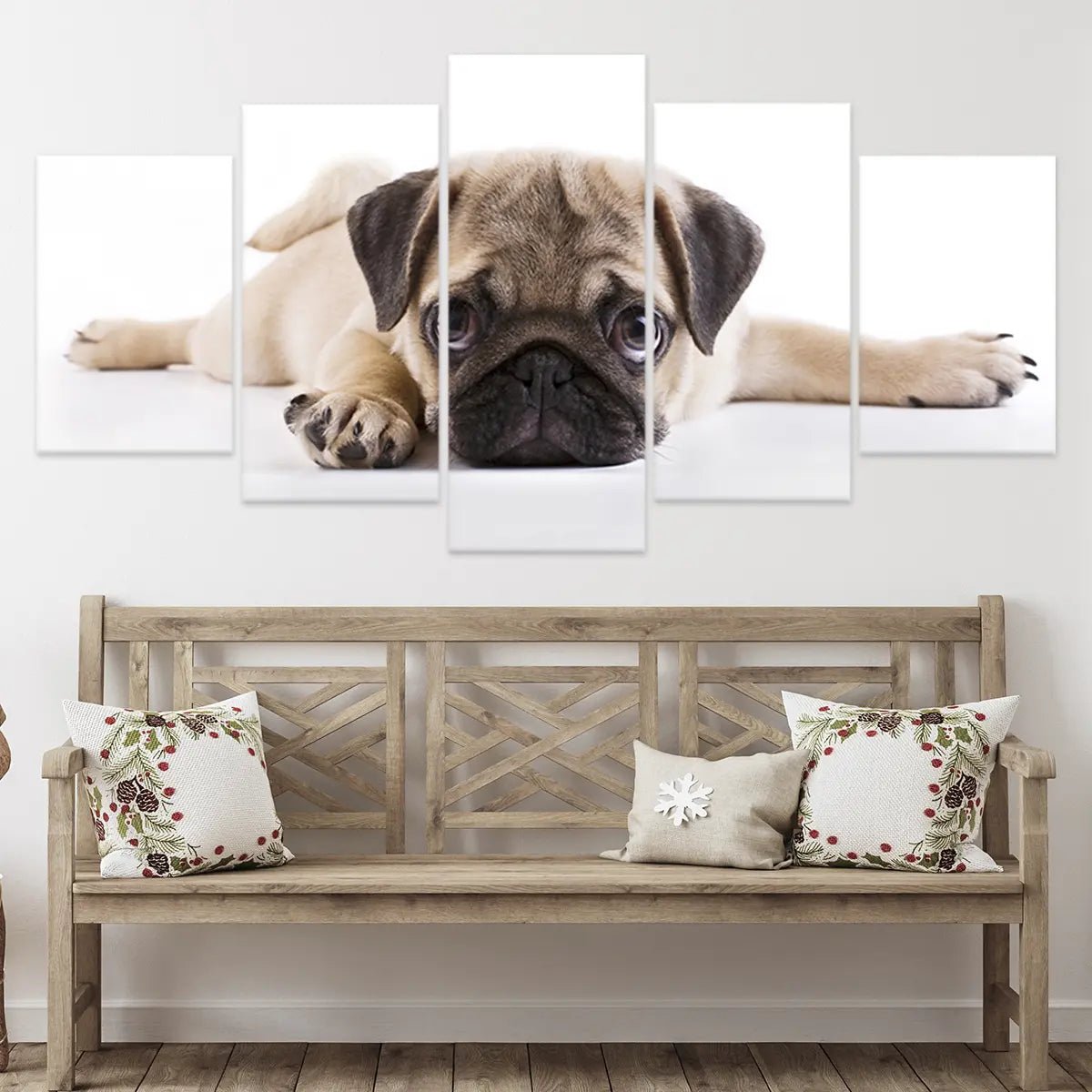 Pug canvas wall clearance art