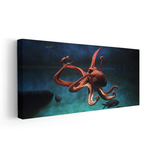 Red Octopus Wall Art Canvas-Stunning Canvas Prints