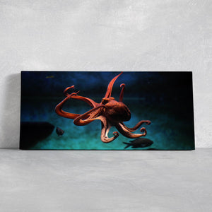 Red Octopus Wall Art Canvas-Stunning Canvas Prints