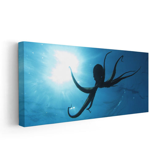 Octopus Silhouette Wall Art Canvas-Stunning Canvas Prints