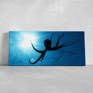 Octopus Silhouette Wall Art Canvas-Stunning Canvas Prints