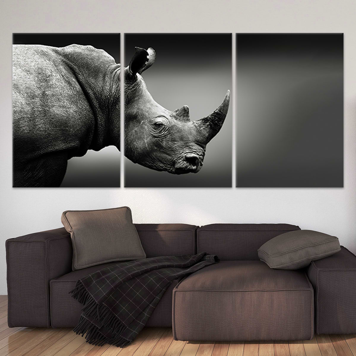 Black And White Rhino Wall Art Canvas-Stunning Canvas Prints