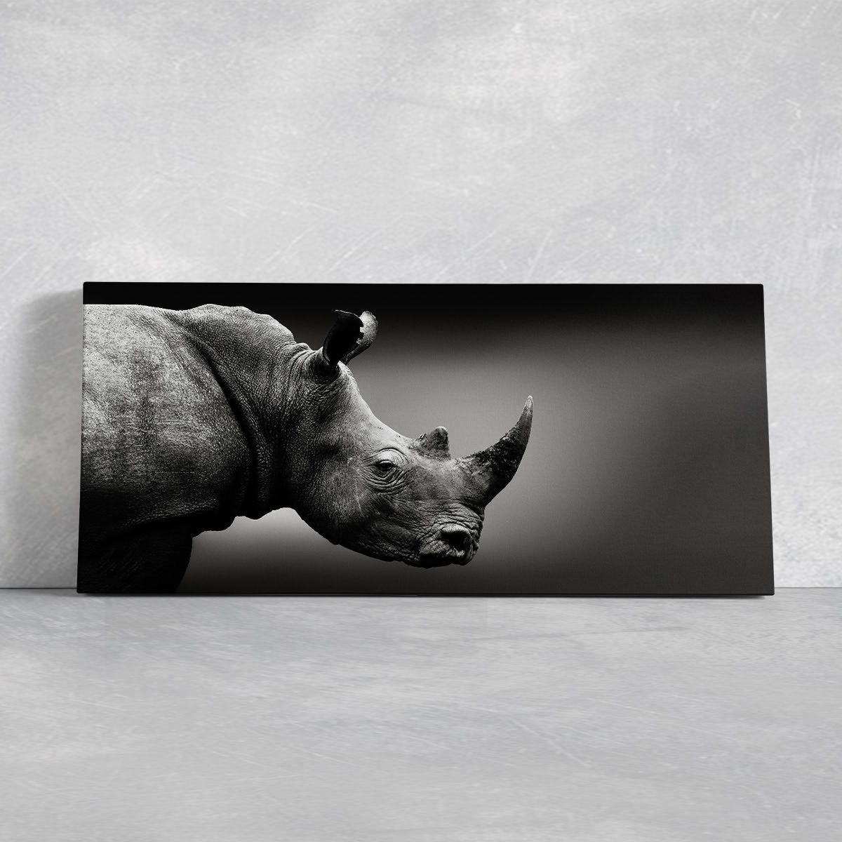 Black And White Rhino Wall Art Canvas-Stunning Canvas Prints