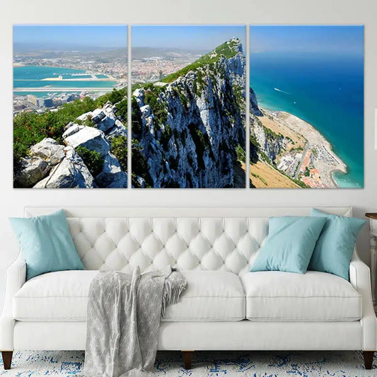 Rock Of Gibraltar Wall Art Canvas-Stunning Canvas Prints