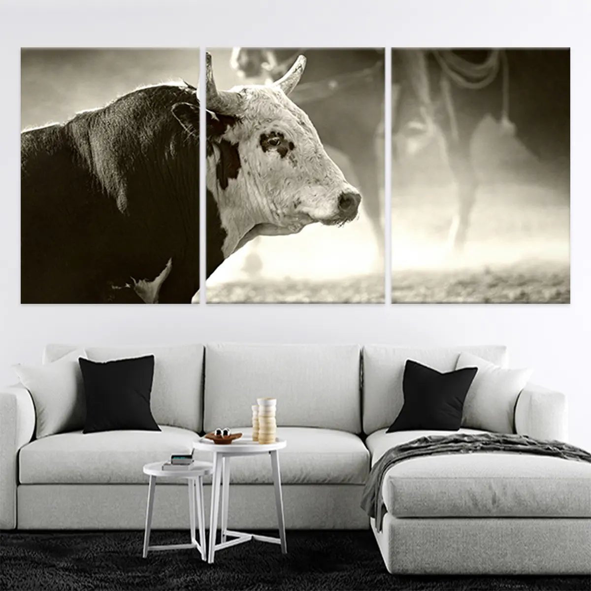 Rodeo Bull Wall Art Canvas-Stunning Canvas Prints