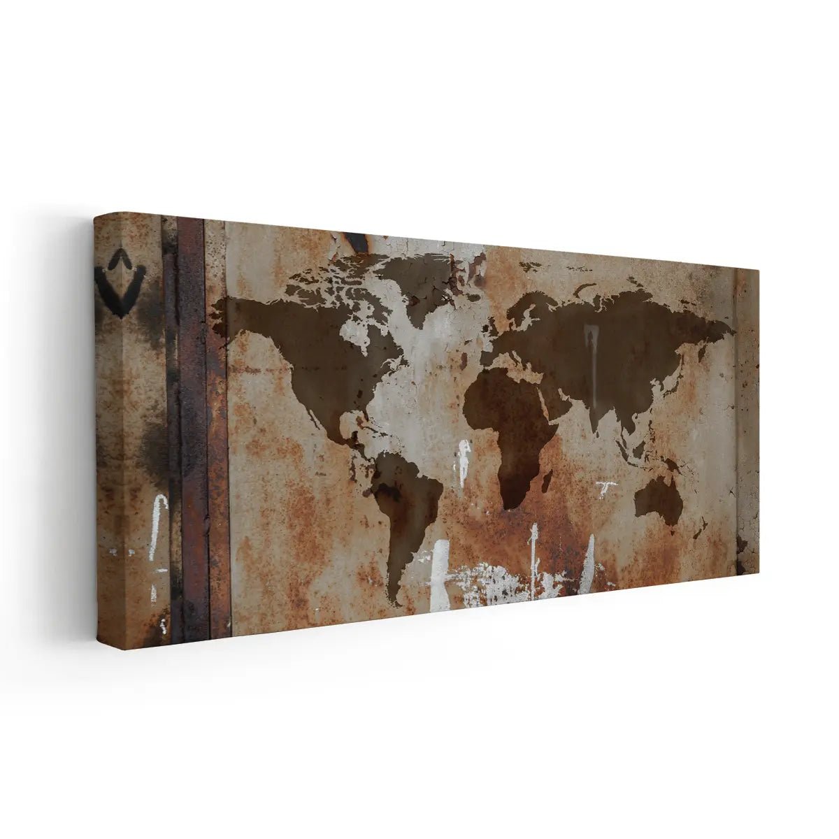 Rusty World Map Wall Art-Stunning Canvas Prints