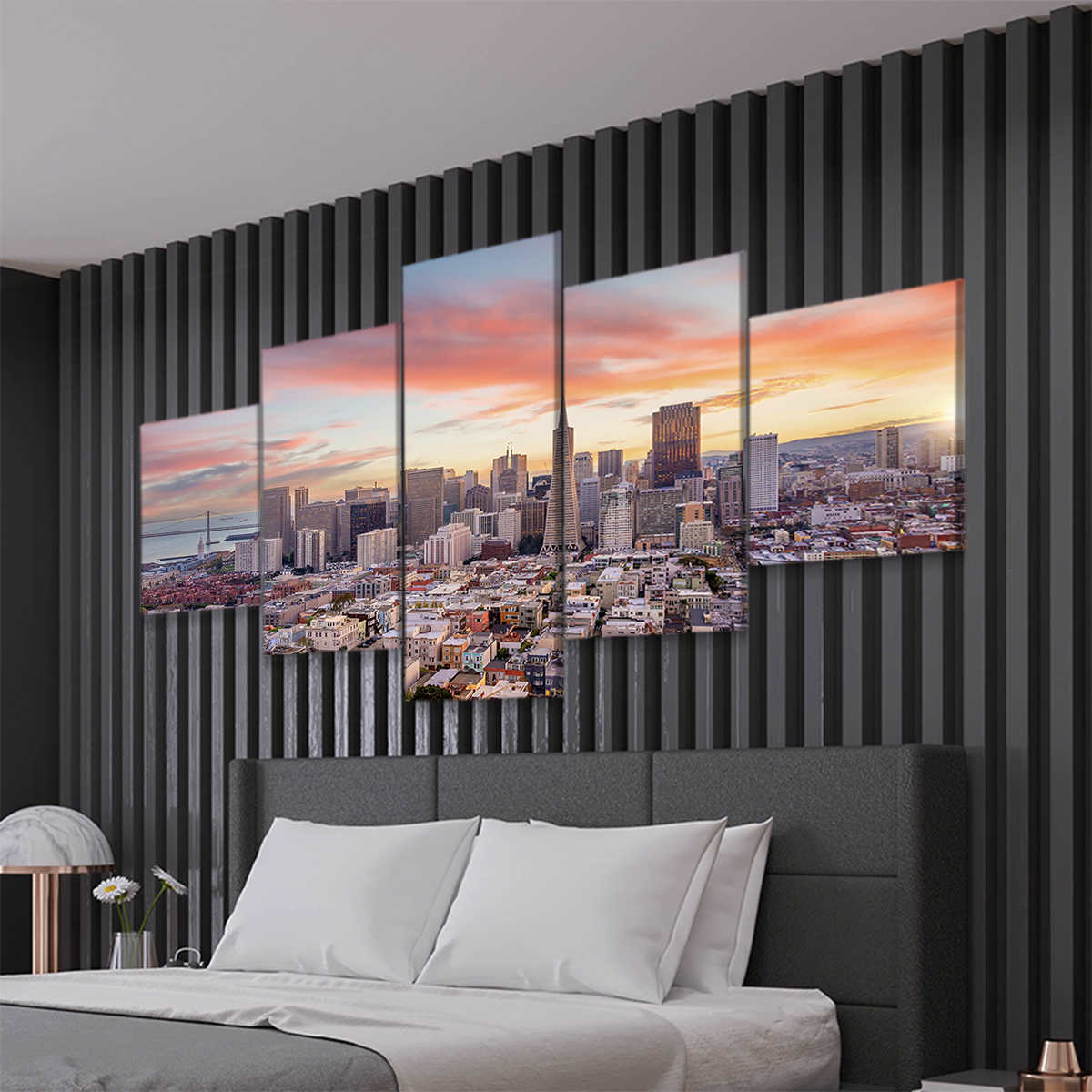 San Francisco Skyline At Sunset Wall Art Canvas-Stunning Canvas Prints