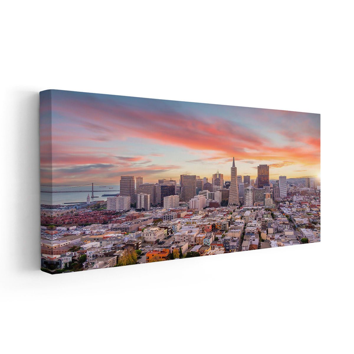 San Francisco Skyline At Sunset Wall Art Canvas-Stunning Canvas Prints