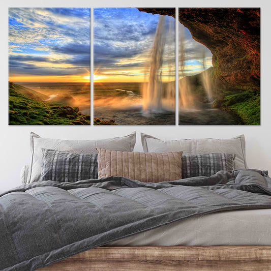 Seljalandsfoss Waterfalls Wall Art Canvas-Stunning Canvas Prints