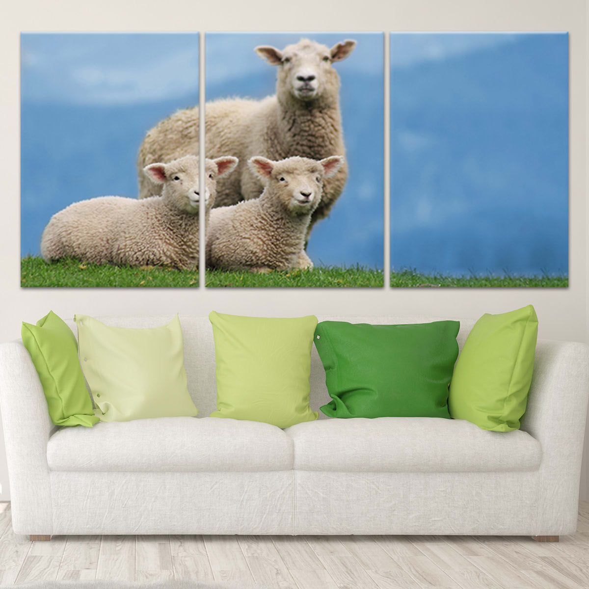 Sheep Family Wall Art Canvas-Stunning Canvas Prints