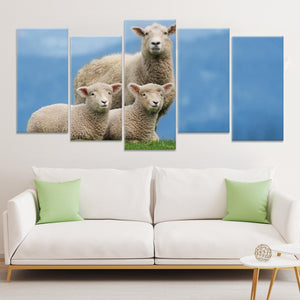 Sheep Family Wall Art Canvas-Stunning Canvas Prints