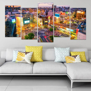 Shibuya Crossing Skyline Wall Art Canvas-Stunning Canvas Prints