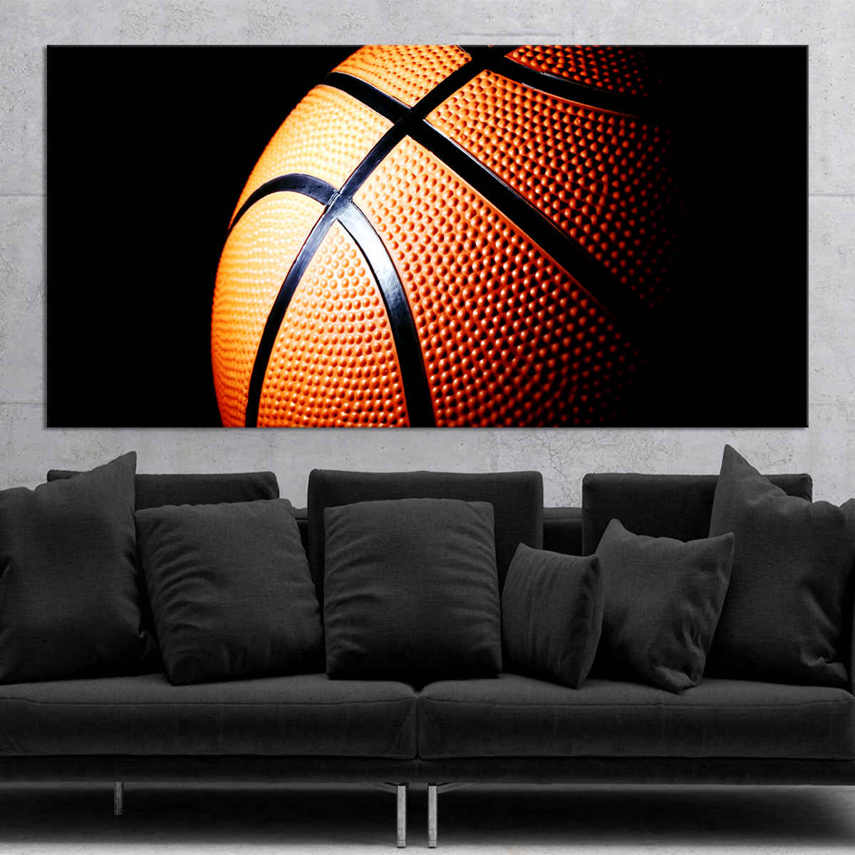 Close-Up Basketball Wall Art Canvas Print-Stunning Canvas Prints