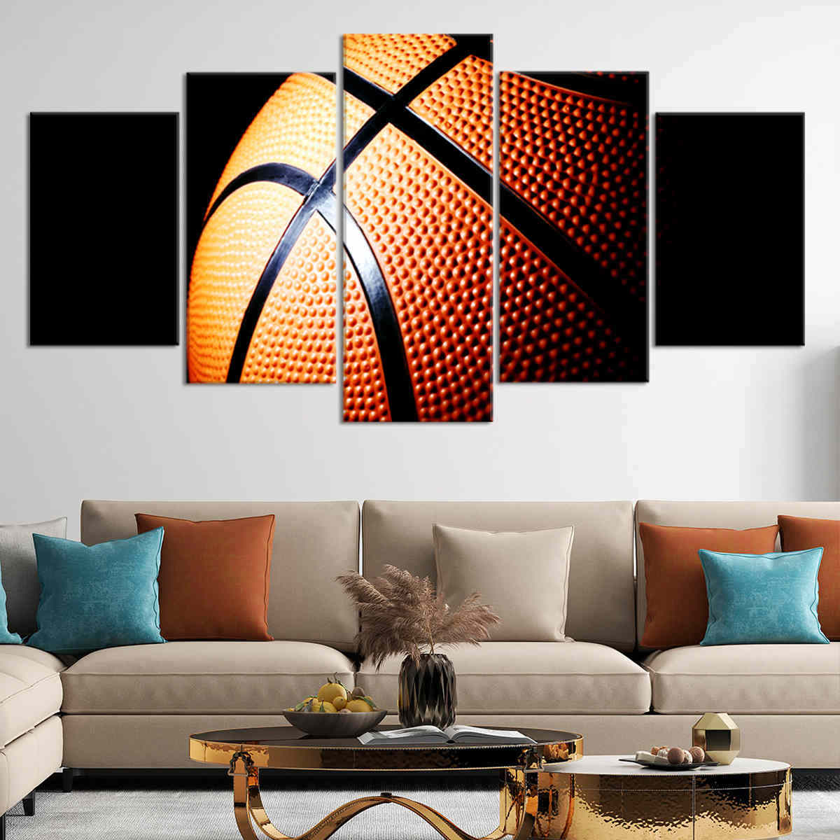 Close-Up Basketball Wall Art Canvas Print-Stunning Canvas Prints