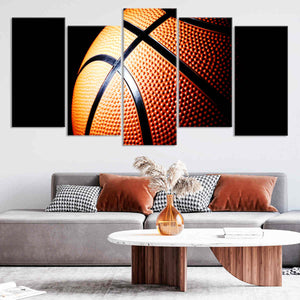 Close-Up Basketball Wall Art Canvas Print-Stunning Canvas Prints