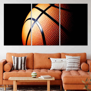 Close-Up Basketball Wall Art Canvas Print-Stunning Canvas Prints