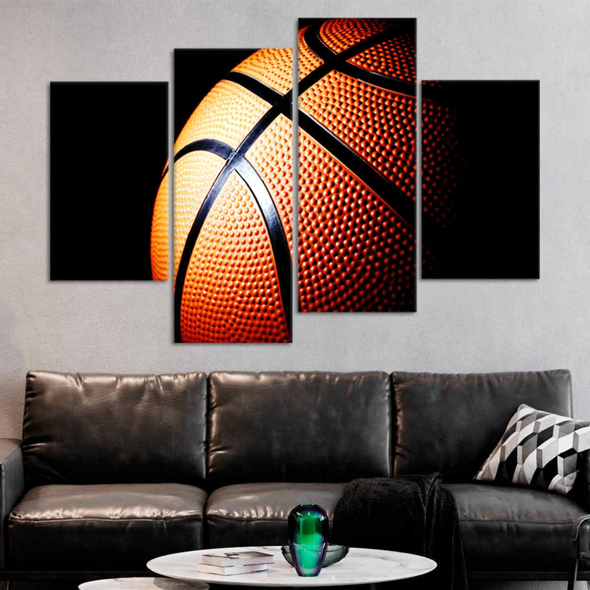 Close-Up Basketball Wall Art Canvas Print-Stunning Canvas Prints