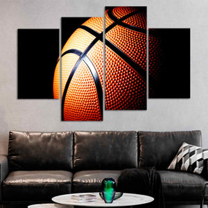 Close-Up Basketball Wall Art Canvas Print-Stunning Canvas Prints