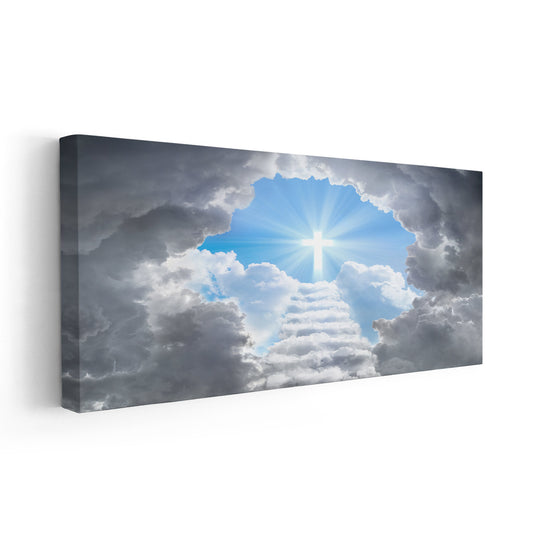 Heaven’s Gate artwork canvas, christian canvas artwork, framed religious wall art, spiritual prints, contemporary christian art prints