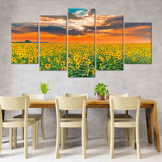 Sunflower Field Wall Art Canvas-Stunning Canvas Prints