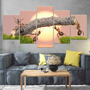 Ant Teamwork Wall Art Canvas-Stunning Canvas Prints