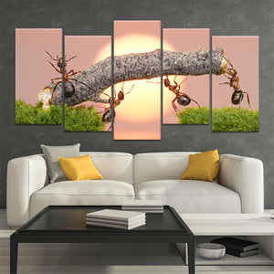 Ant Teamwork Wall Art Canvas-Stunning Canvas Prints