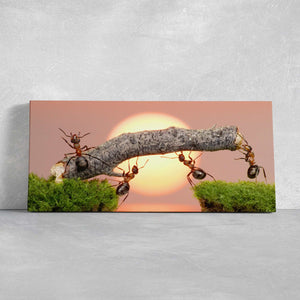 Ant Teamwork Wall Art Canvas-Stunning Canvas Prints