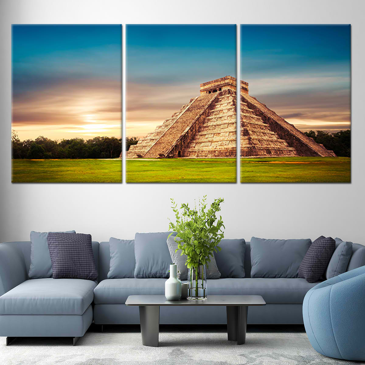 Temple Of Kukulkan Pyramid Wall Art-Stunning Canvas Prints