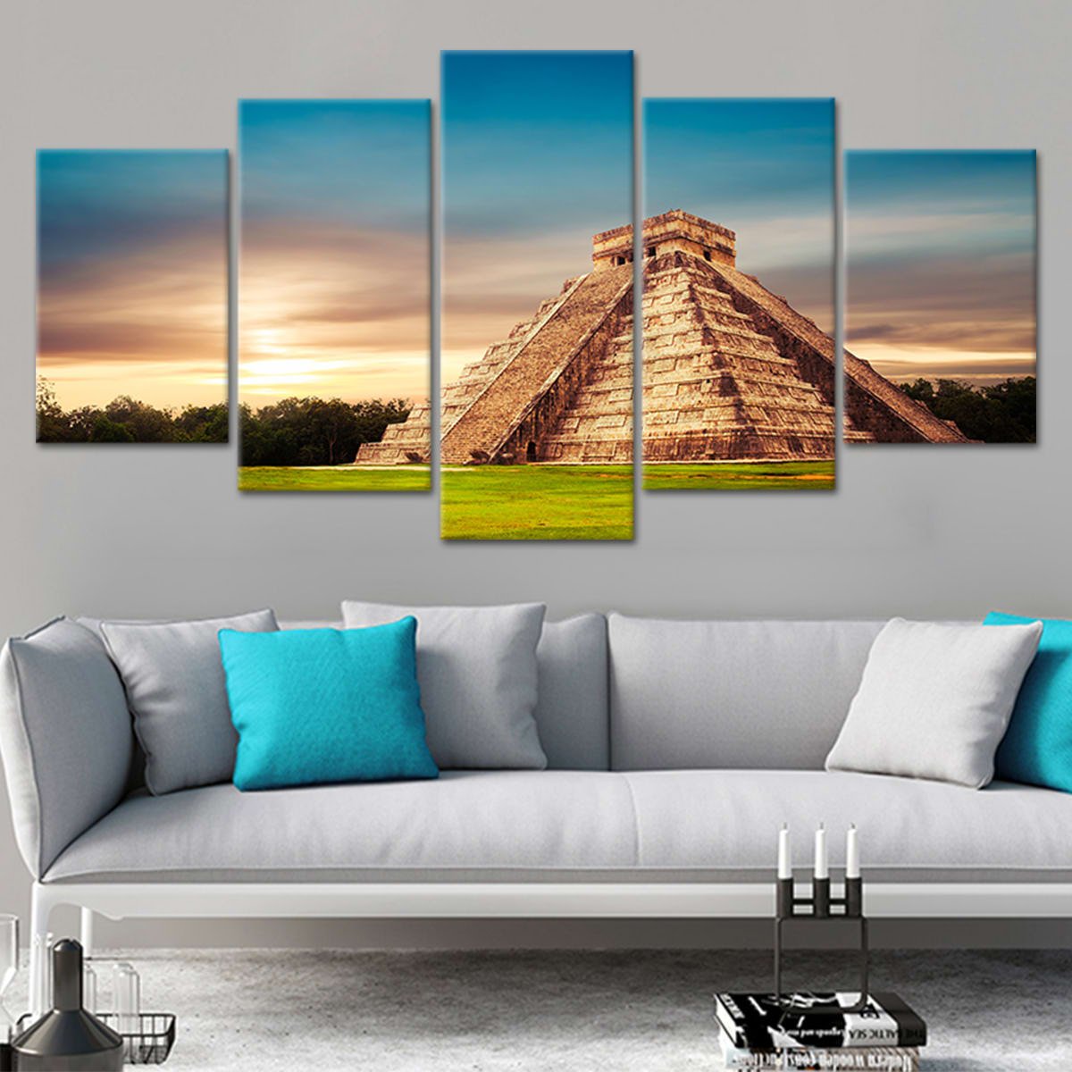 Temple Of Kukulkan Pyramid Wall Art-Stunning Canvas Prints