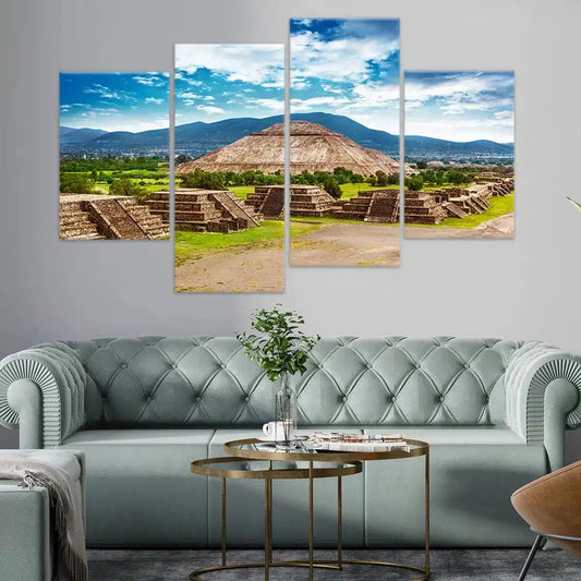 Teotihuacan Pyramids Wall Art-Stunning Canvas Prints