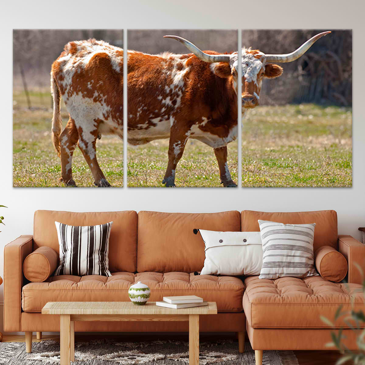 Majestic Texas Longhorn Wall Art Canvas-Stunning Canvas Prints