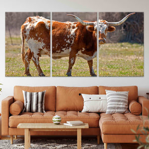 Majestic Texas Longhorn Wall Art Canvas-Stunning Canvas Prints