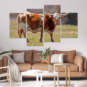 Majestic Texas Longhorn Wall Art Canvas-Stunning Canvas Prints