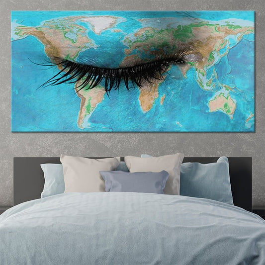 Earth Eye Map Wall Art Canvas Print-Stunning Canvas Prints