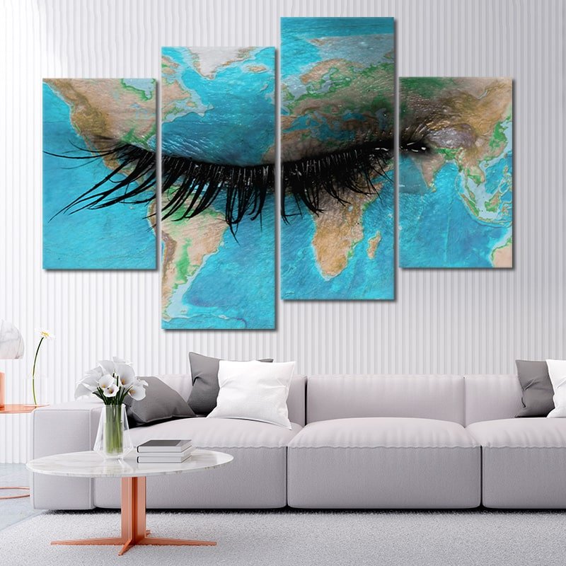 Earth Eye Map Wall Art Canvas Print-Stunning Canvas Prints