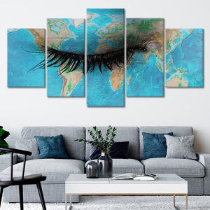 Earth Eye Map Wall Art Canvas Print-Stunning Canvas Prints