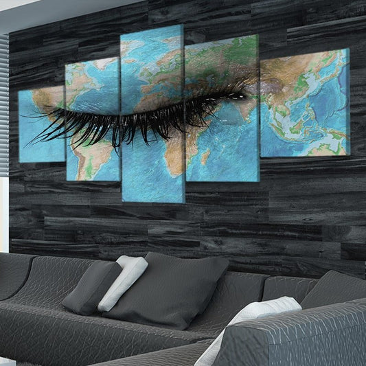 Earth Eye Map Wall Art Canvas Print-Stunning Canvas Prints