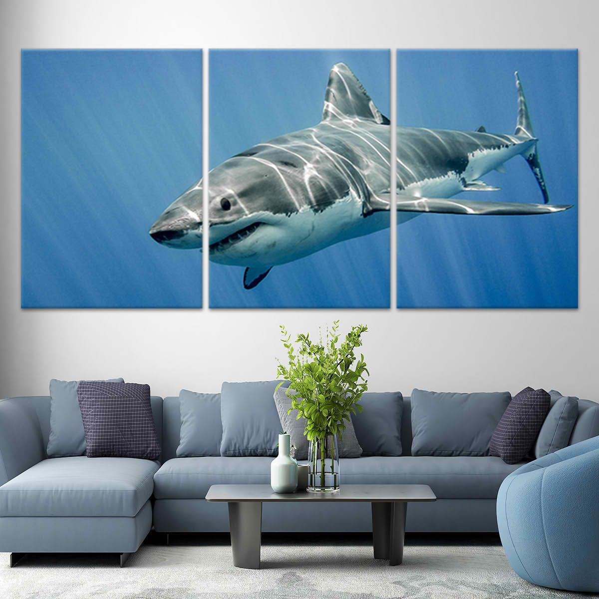 Great White Shark Wall Art Canvas-Stunning Canvas Prints