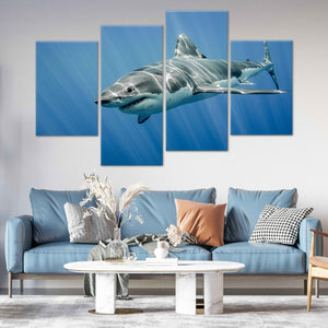 Great White Shark Wall Art Canvas-Stunning Canvas Prints