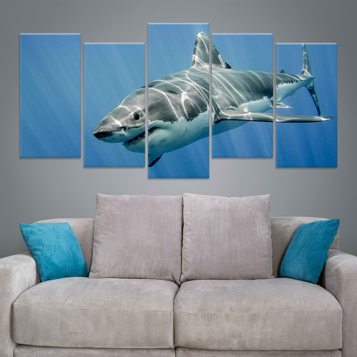 Great White Shark Wall Art Canvas-Stunning Canvas Prints