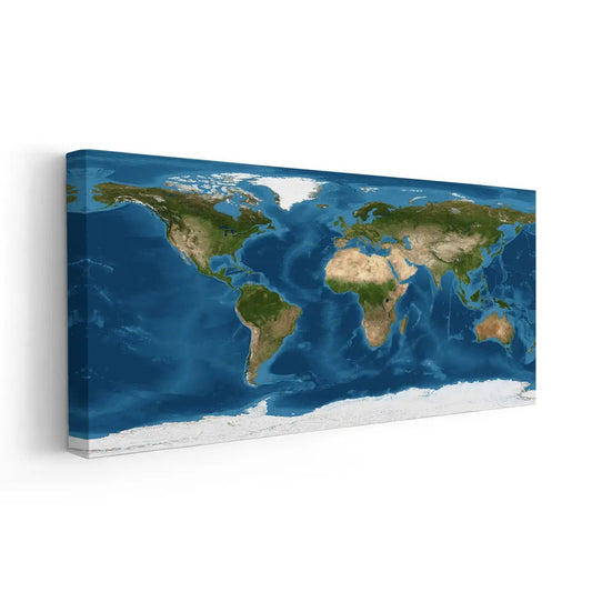 Topography World Map Wall Art-Stunning Canvas Prints