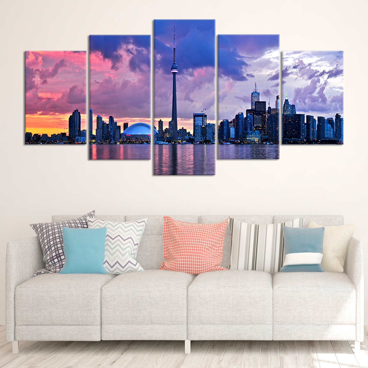 Toronto Skyline Skyline Wall Art Canvas-Stunning Canvas Prints