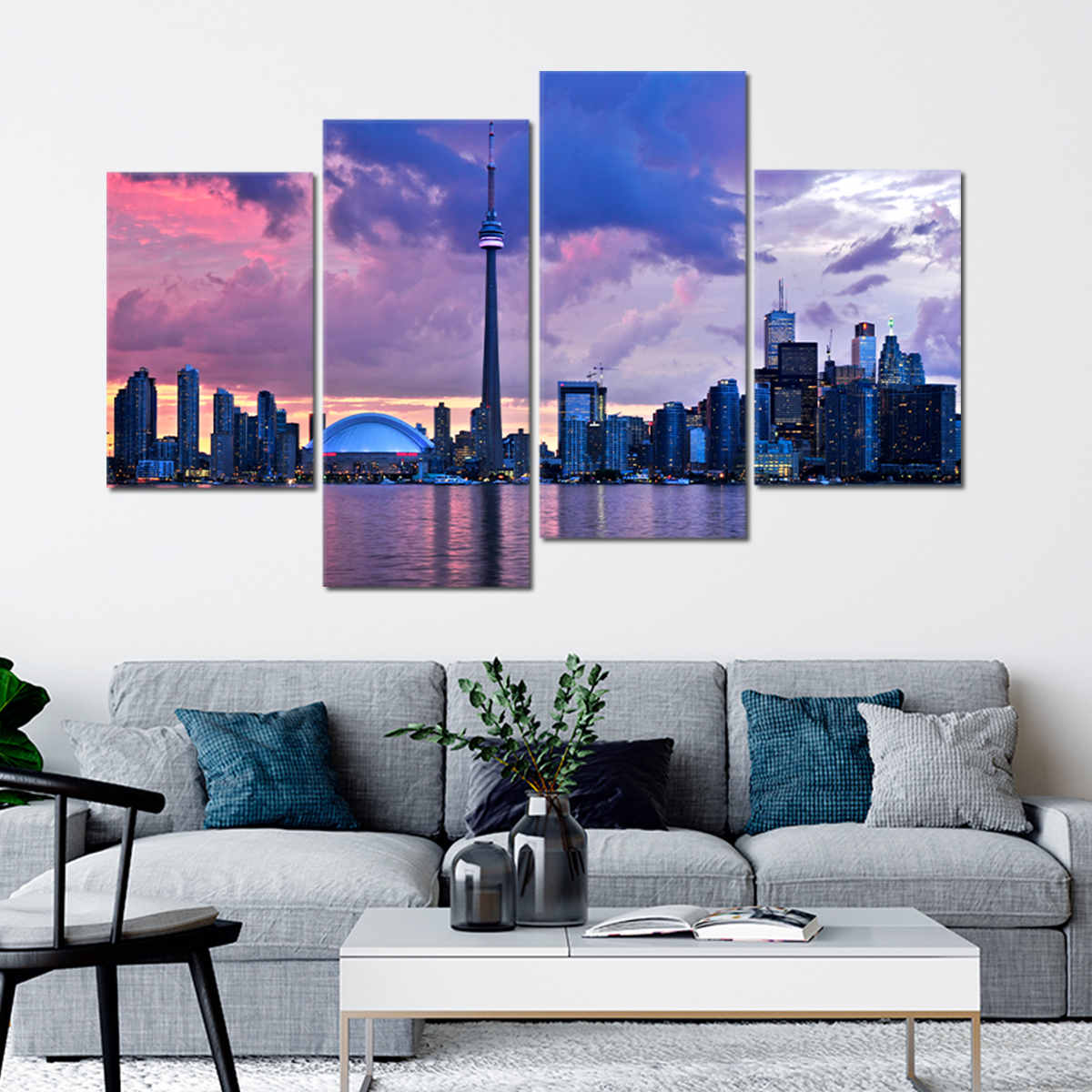 Toronto Skyline Skyline Wall Art Canvas-Stunning Canvas Prints