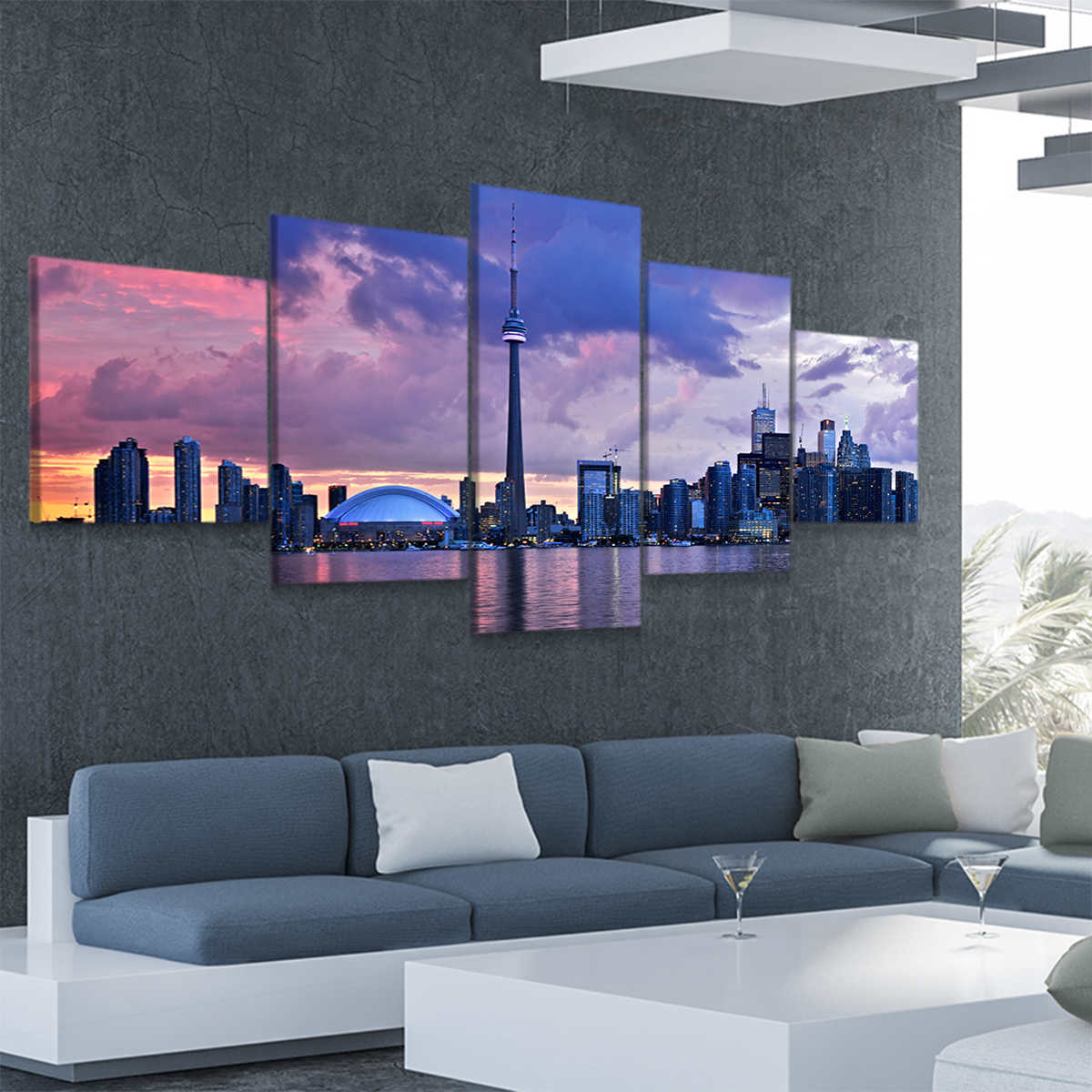 Toronto Skyline Skyline Wall Art Canvas-Stunning Canvas Prints