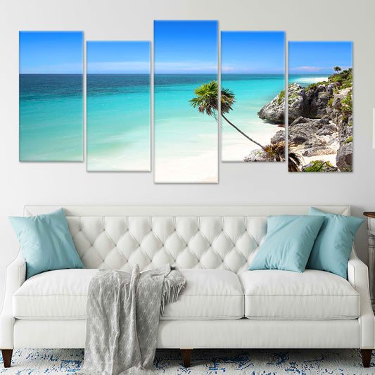 Tulum Beach Cliffs Wall Art Canvas-Stunning Canvas Prints